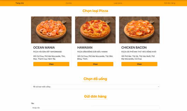 Dự án Pizza Online Store